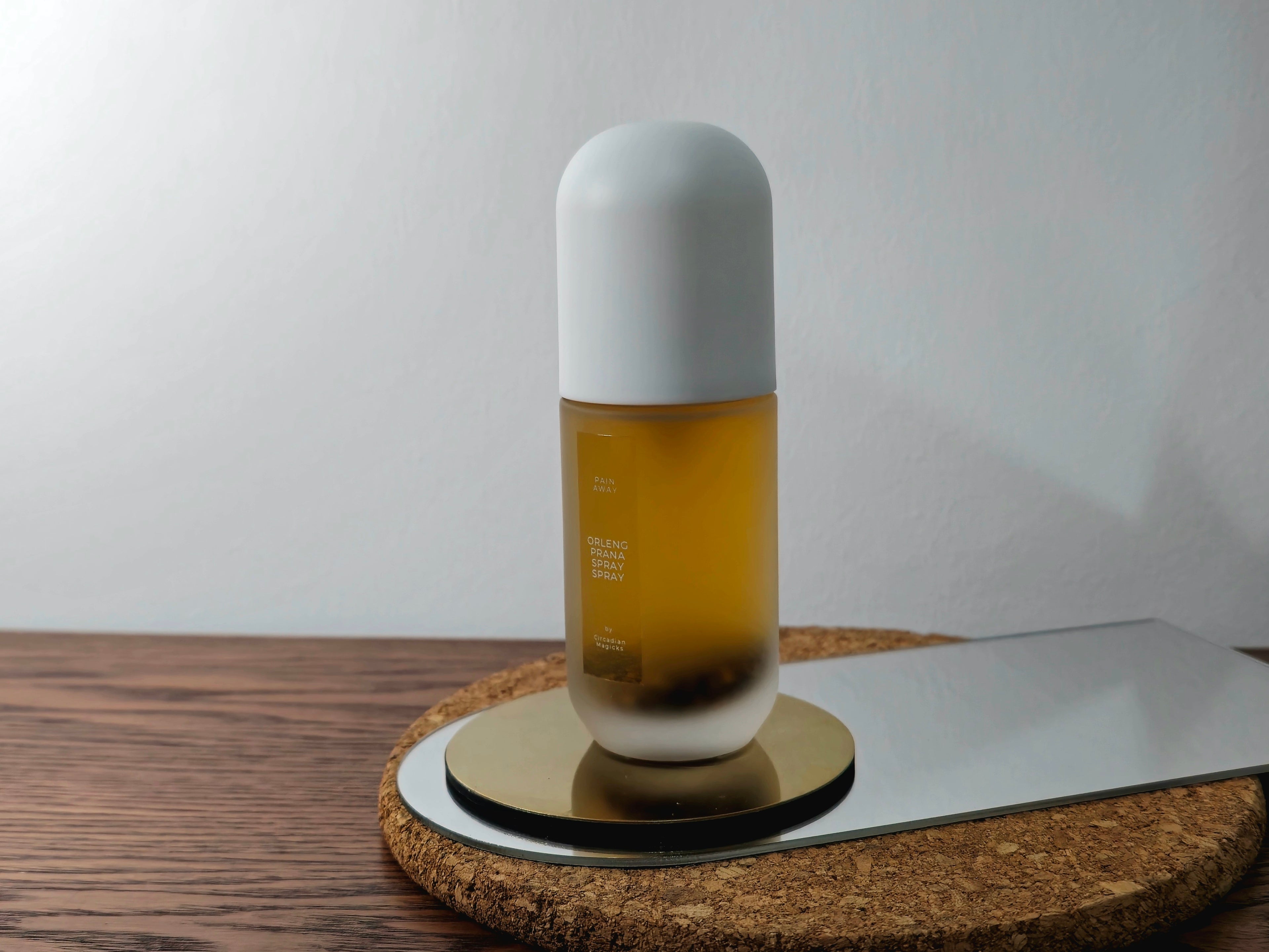 Pain Away Mist (Lemongrass) from the Prana Mist Collection. A non-topical energetic spray designed to soothe joint discomfort and persistent pain. Made with charged crystal chips