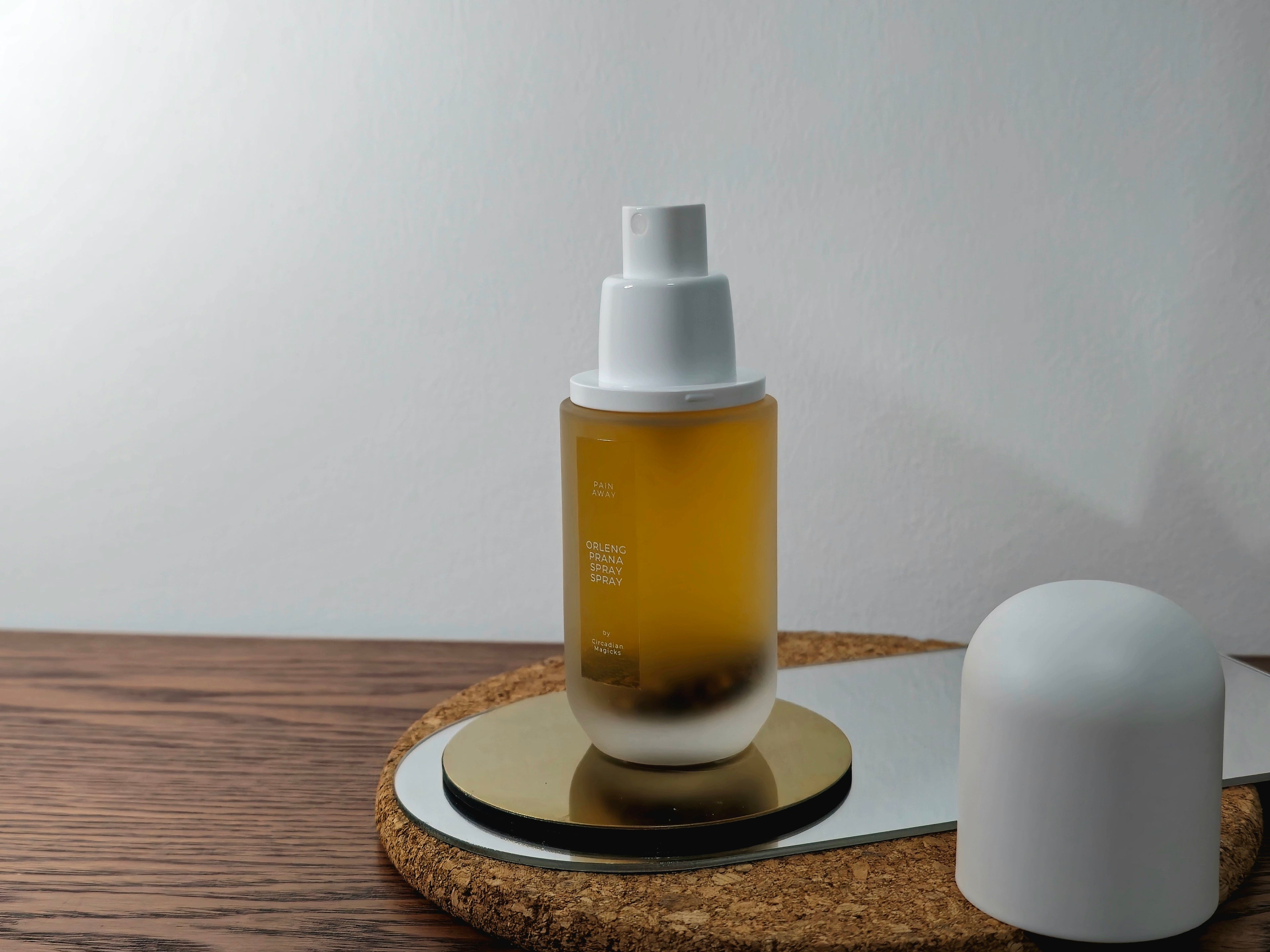 Pain Away Mist (Lemongrass) from the Prana Mist Collection. A non-topical energetic spray designed to soothe joint discomfort and persistent pain. Made with charged crystal chips